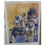 Fearsome Foursome Signed Print JSA COA