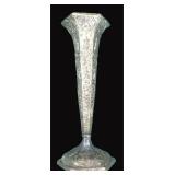 10.25"H Intricate Heavy Metal Dutch Vase