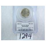 2002-D Mississippi Quarter PCGS MS66