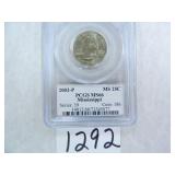 2002-P Mississippi Quarter PCGS Graded MS66