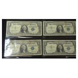 Four (4) 1957 $1 Silver Certificates