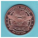 TWO (2) One Ounce Copper Trump Fight, Fight, Fight