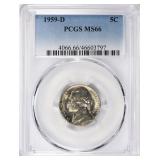 1959-D Jefferson Nickel PCGS MS-66