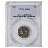 1956 Jefferson Nickel PCGS MS-65