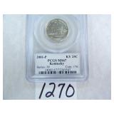 2001 Kentucky Quarter PCGS graded MS67