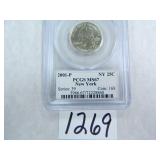 TWO (2) 2001-P New York Quarter PCGS Graded MS67