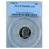 (5) 1983-S  Dimes PCGS Graded PR69 DCAM