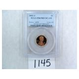THREE (3) 2002-S One Cent PCGS graded PR69 RD DC