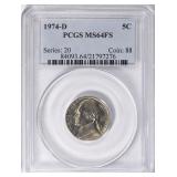 1974-D Jefferson Nickel PCGS MS-64 FS