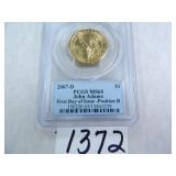 TWO (2) 2007-D John Adams Dollar