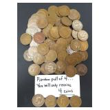Four (4) 1952 New Zealand Large Pennies