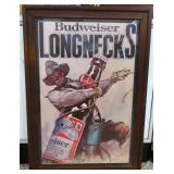 NO SHIP: 41"x28" Budweiser Vintage Advertising