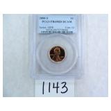TWO (2) 2000-S One Cent PCGS graded PR69 RD DC