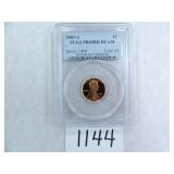 TWO (2) 2001-S One Cent PCGS graded PR69 RD DC