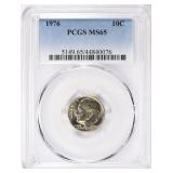 1976 Roosevelt Dime PCGS MS-65
