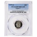 1979-S Roosevelt Dime Type 1 PCGS Proof-70 DCAM