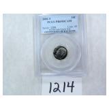 2001-S Roosevelt Dime PCGS Graded PR69 DC