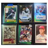 Six (6) Signed Baseball Cards incl. Wade Boggs,
