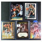Five (5) Signed Basketball Cards incl. Tristan