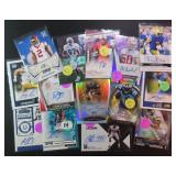 Fourteen (14) SIGNED Football ROOKIE CARDS