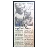 Chet Lemon Signed Newspaper Article