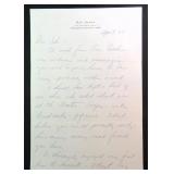 Ray Scott Signed handwritten letter (Voice of the