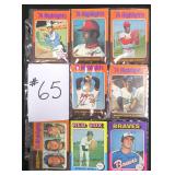 1975 Topps Near Complete Set with ALL Key Cards