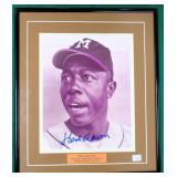 NO SHIPPING: Hank Aaron Signed