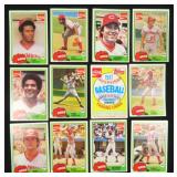 Eleven (11) 1981 Topps Reds Topps Coca Cola