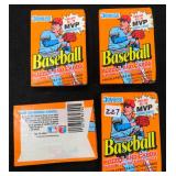 Four (4) Unopened Packs: 1990 Donruss Baseball