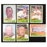 Six (6) 1965 Topps Mets incl. Yogi Berra