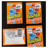 Four (4) Unopened Packs: 1990 Donruss Baseball
