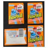 Four (4) Unopened Packs: 1990 Donruss Baseball