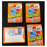 Four (4) Unopened Packs: 1990 Donruss Baseball