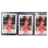 Three (3) 1990-91 Fleer Michael Jordan Cards