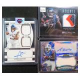 Three (3) Football RPAs! Rookie Patch Autographs!
