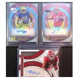 Three (3) Signed Collegiate Football Cards