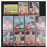 Eleven (11) 1965 Topps Athletics incl.