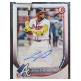 Ronnie Acuna Jr. Signed 2025 Topps Baseball Card