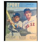 Ted Williams Signed Sport Magazine Print GA COA