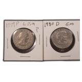 TWO (2) Susan B. Anthony $1 Coins