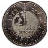 1999-2000 Millennium 5 Pound Anno Domini Coin