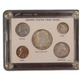 Silver 1964 Coin Set with Three (3) Silver Coins