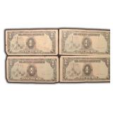 Four (4) Japanese Invasion Currency, One Peso