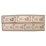 Seven (7) Japanese Invasion Currency, 50 Centavos