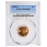 1958-D Lincoln Cent PCGS MS-65 RD