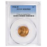 1946-D Lincoln Cent PCGS MS-65 RD