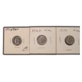 Three (3) Roosevelt Dimes