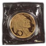 200mg Pure Gold $5 Buffalo Tribute, Cook Islands