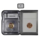 Gold Plated 1943 Wheat Cent & 2009
